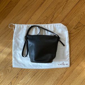 EUC Vintage Black Coach Crossbody Bucket Bag